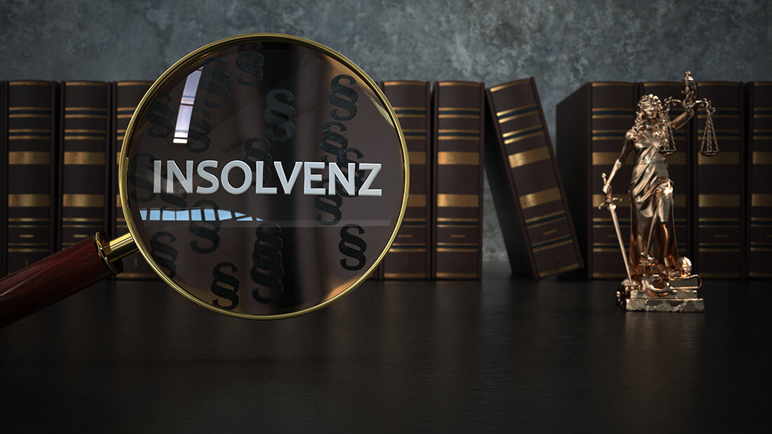 Grafik mit Visualisierung der rechtlichen Aspekte einer Insolvenz