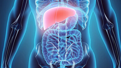 Leberkrebs.jpg Molekül in Leberkrebszellen, fanden es aber auch bei Lungen- und Brustkrebs