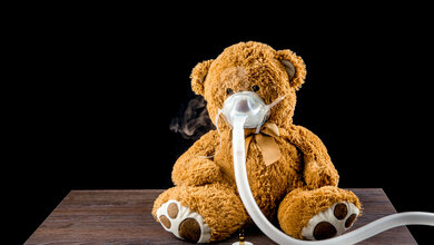 Teddy Bär mit Maske