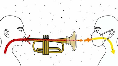 Spielen von Blasinstrumenten birgt weniger Viruslast 