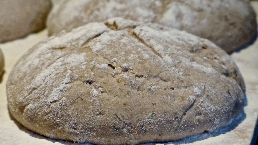 Brot vor dem Backen