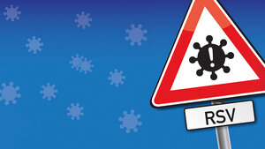 Grafik, die ein Straßenschild mit einem Antikörper zeigt