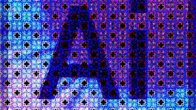 Buchstaben Ai auf futuristischem Umfeld