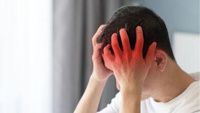 Person mit Meningitis