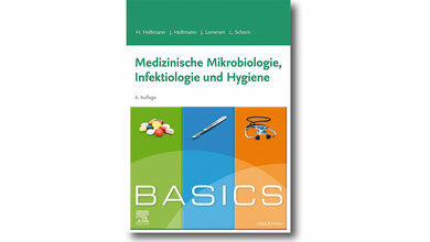 Cover der 6. Auflage von BASICS Medizinische Mikrobiologie, Infektiologie und Hygiene