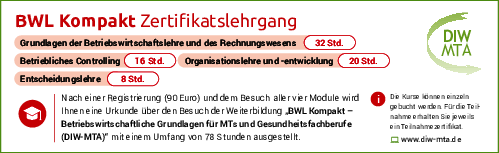  Zertifikatslehrgang „BWL kompakt“