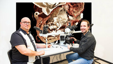 PD Dr. Mark Kühnel (links) und Christopher Werlein 