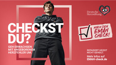 Plakat zur EMAH Kampagne der Deutschen Herzstiftung.
