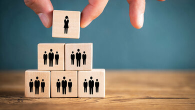 Visualisierung einer Hierarchiepyramide