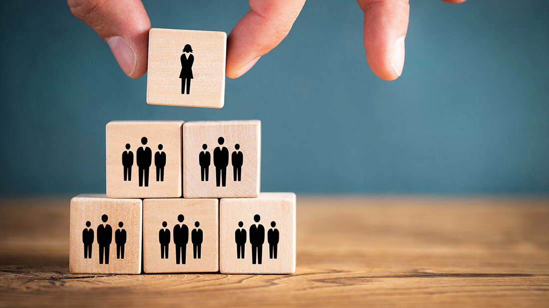 Visualisierung einer Hierarchiepyramide