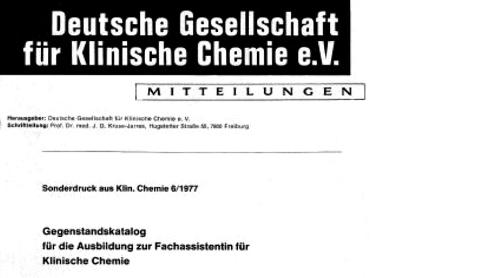 50 Jahre DVTA Von der Fachassistentin zur/m Biomedizinischen Fachanalytikerin/Fachanalytiker