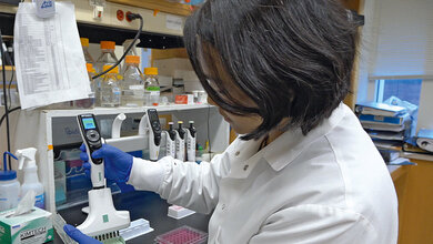 VOYAGER-Pipette mit einstellbarem Spitzenabstand