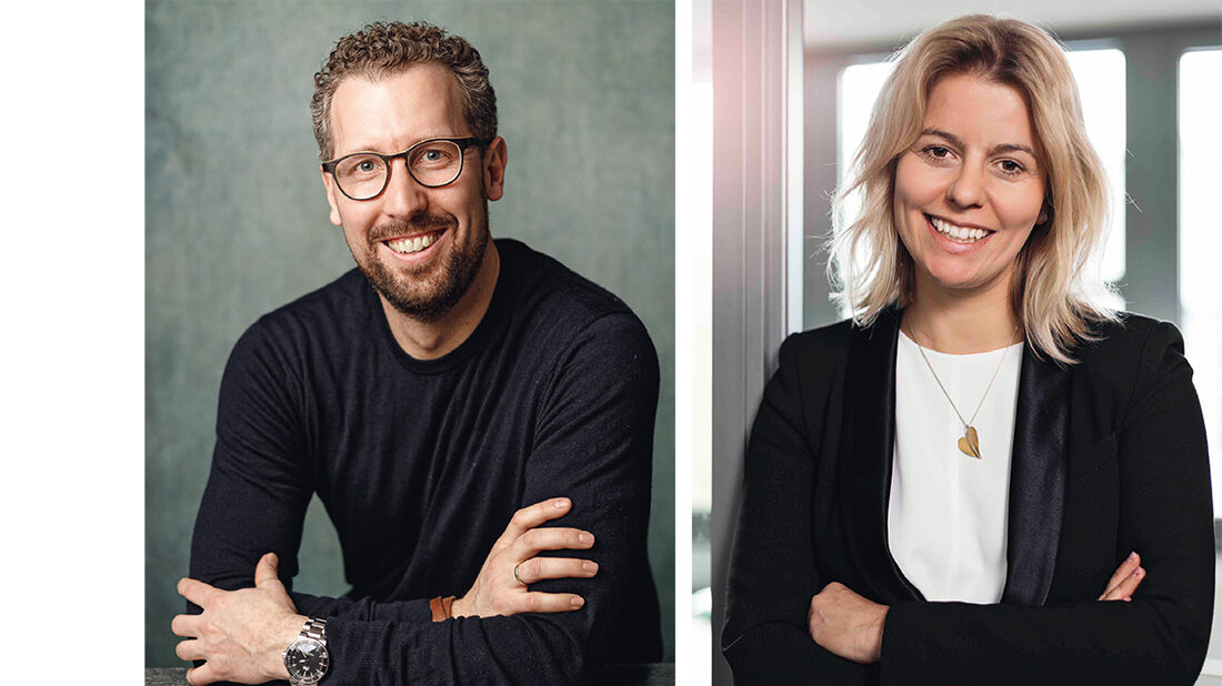 Porträtfotos von Marina Papenhoff und Sebastian Salomon