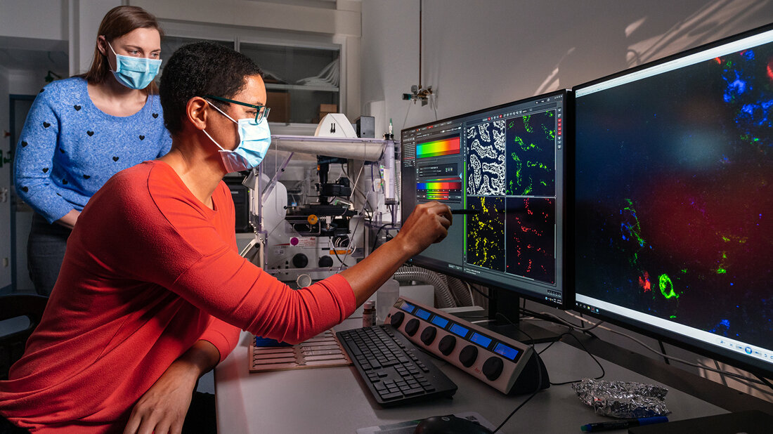 Dr. Monica Yabal, Forschungsgruppenleiterin an der TUM (vorne)