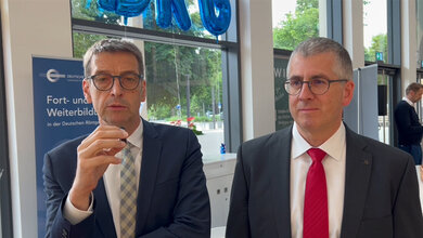 Prof. Dr. Martin Mack und Prof. Dr. Michael Uder im Gespräch