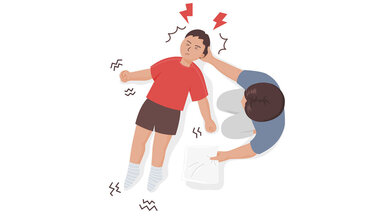 Kind mit einem Anfall