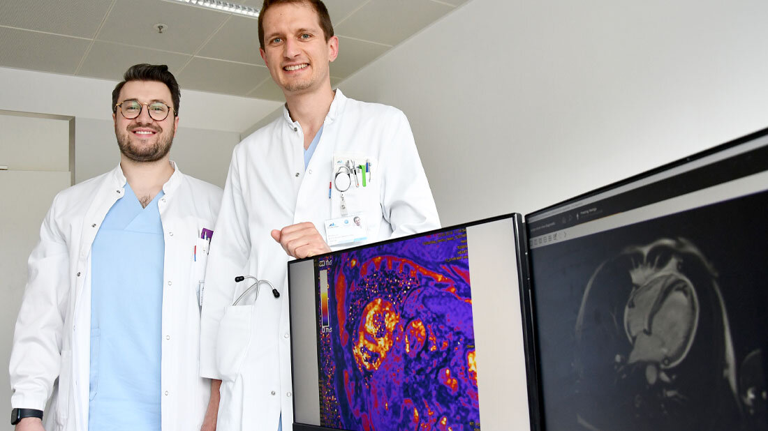 Biomarker_01.jpg Studienleiter Sebastian Reinstadler (re.) und Erstautor Ivan Lechner