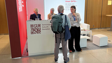 Foto des DVTA-Stands auf dem DKLM