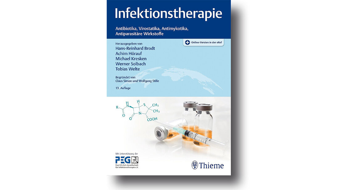 Infektionstherapie – ein Standardwerk im neuen Glanz Cover des Buchs „Infektionstherapie: Antibiotika, Virostatika, Antimykotika, Antiparasitäre Wirkstoffe“