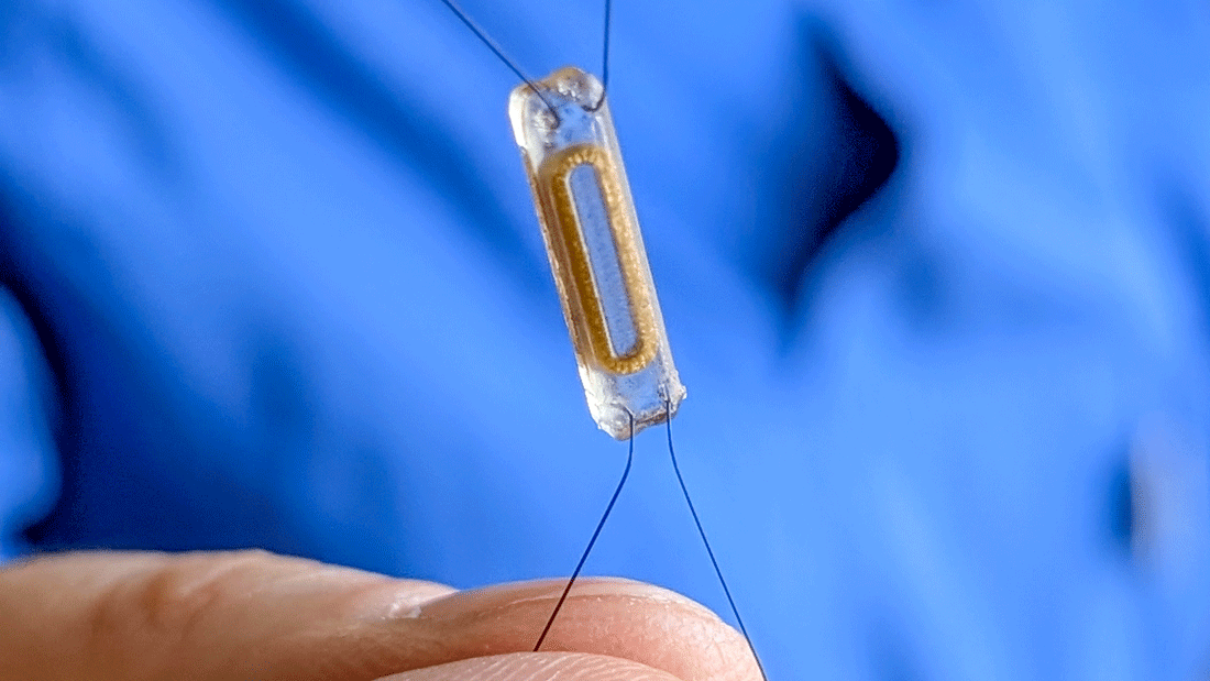 Der Sensor misst kontinuierlich den Druck in der Lungenschlagader.