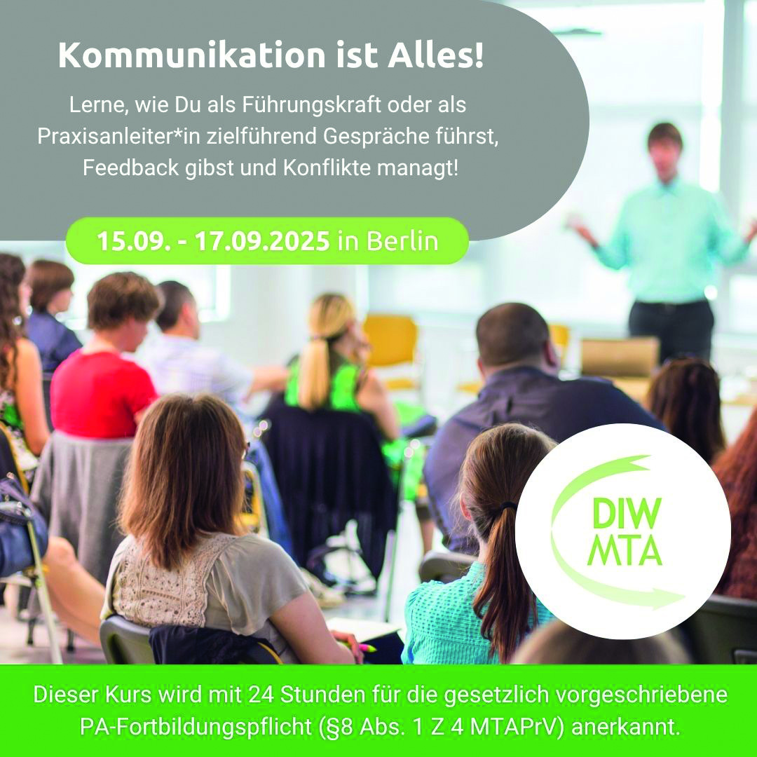 DIW-MTA_Kommunikation.jpg Weiterbildungsangebot des DIW-MTA: Kommunikation