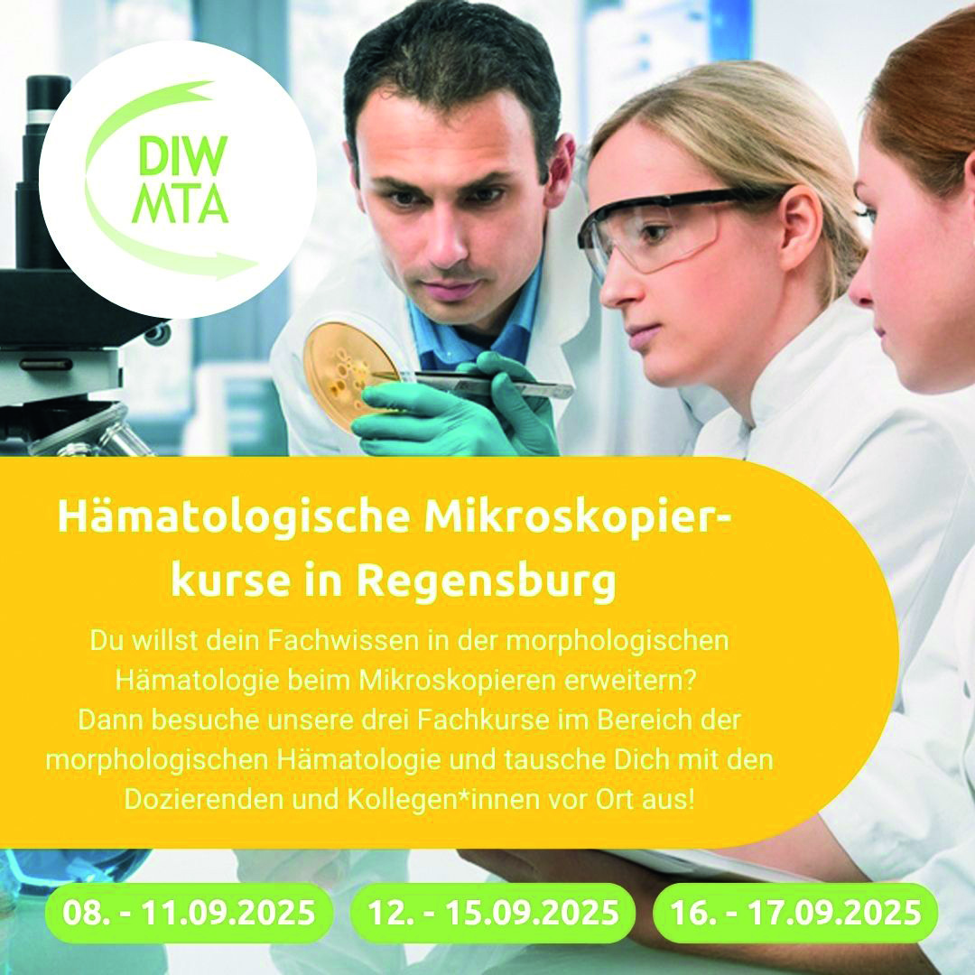 DIW-MTA_Mikroskopierkurse.jpg Weiterbildungsangebot des DIW-MTA: Hämatologische Mikroskopie