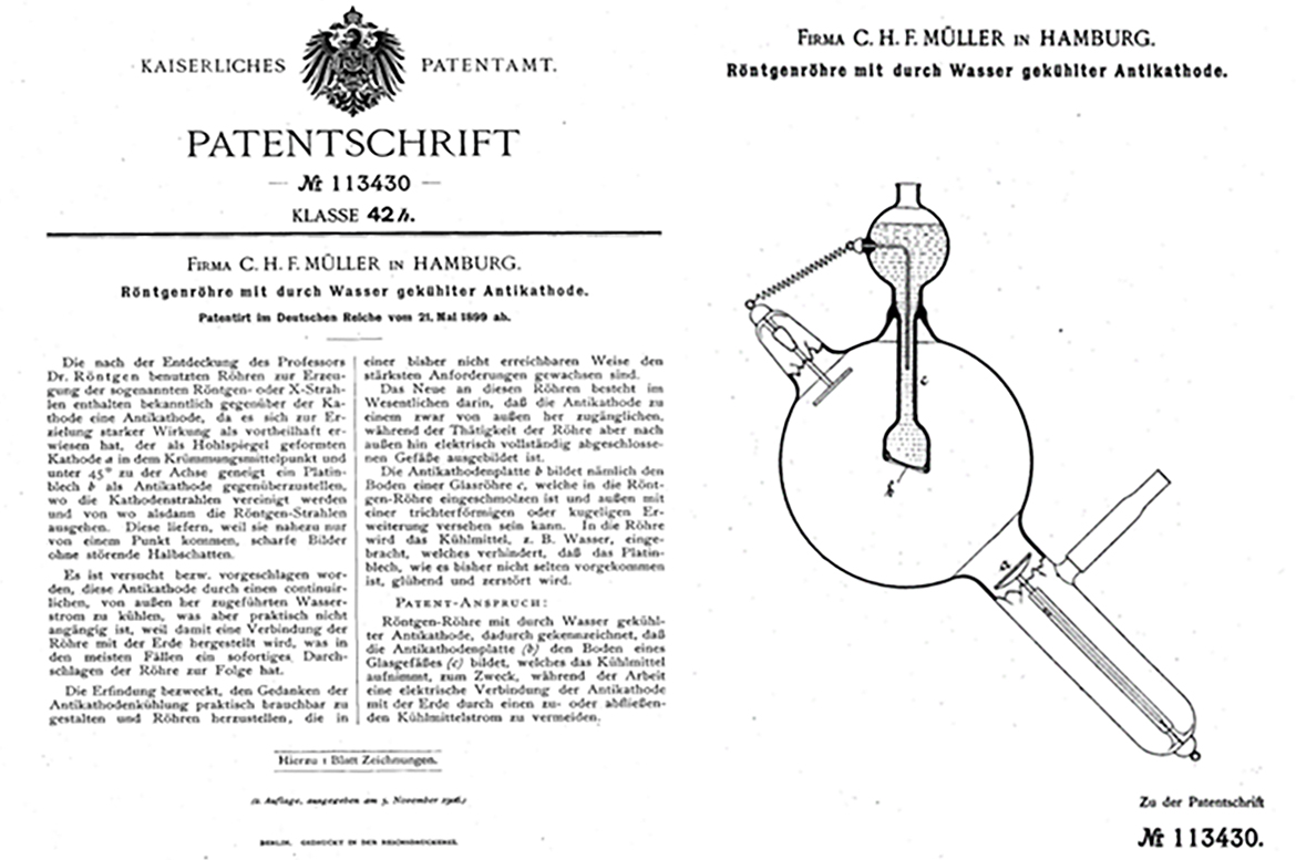 Abbildung der Patentschrift der Firma C. H. F. Müller, Mai 1899