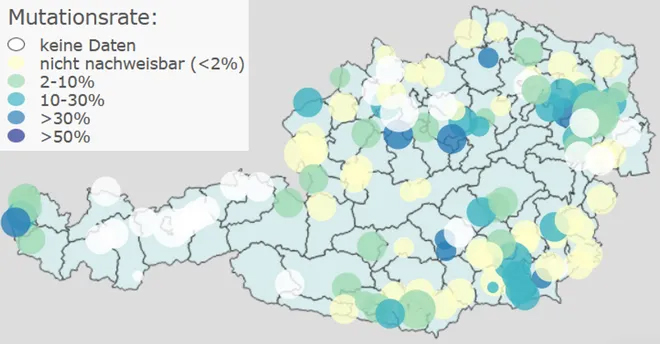 Ausbreitung des Omikron-Subtypes BA.2.12.1 