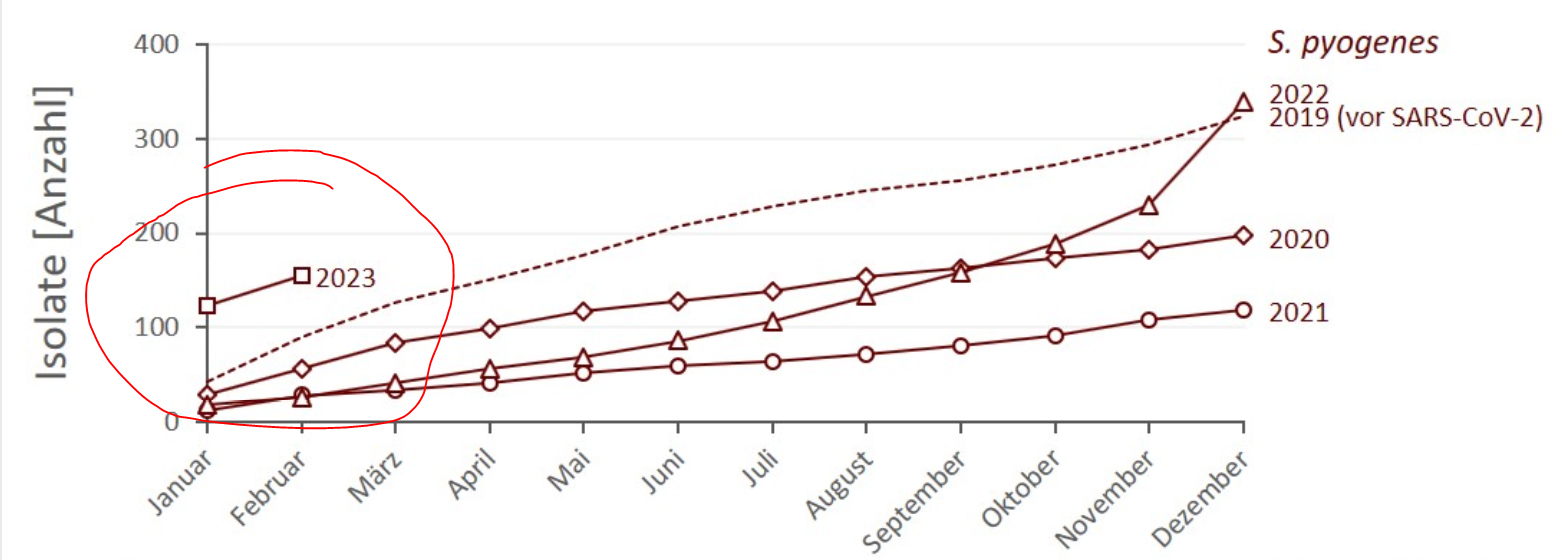 Einsendungen invasiver Streptokokken-Isolate 